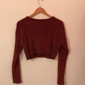 Rust Orange cropped sweater
